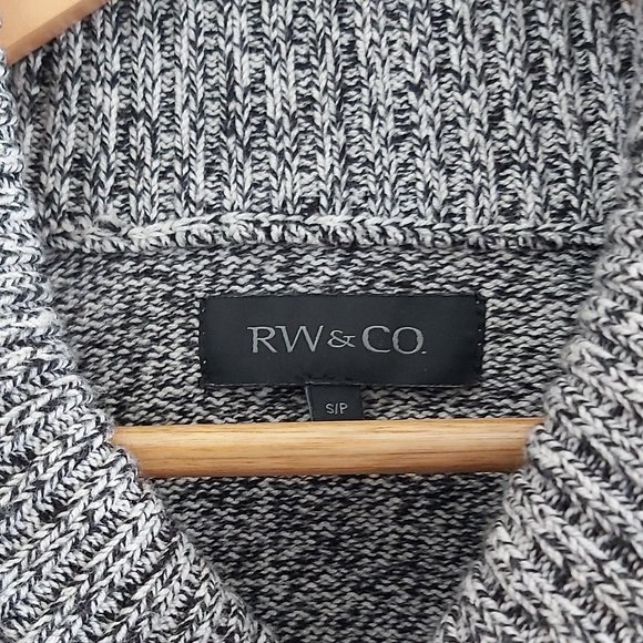RW&CO. Gray Shawl-Collared Sweater for Men - Picture 4 of 11